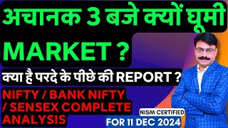 🔴NIFTY TOMORROW PREDICTION 11 DECEMBER WEDNESDAY  BANK NIFTY ANALYSIS  SENSEX TOMORROW [upl. by Ciapha]