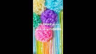 Tissue Paper Pom Pom Flowers  Cheap and Easy but Fab Party Decoration Shorts [upl. by Vipul]