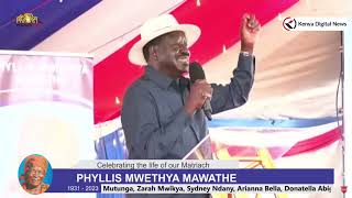 RAILA Odinga DESTROYS RUTO as he ROARS in Machakos [upl. by Ahsauqram]