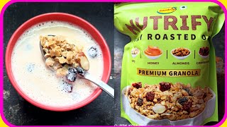 Nutrify Honey Roasted Oats PremiumGranola for children  home made simple recipe weightlossrecipe [upl. by Darken]