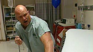 quotStone Coldquot Steve Austin infiltrates Mr McMahons hospital room Raw Oct 5 1998 [upl. by Curley]