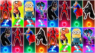 DEADPOOL 🆚 SPIDERMAN DINOSAURS 🆚 MINIONS 🆚 SONIC EXE 🆚 CARTOON CAT 🆚 SUPERMAN 🆚 BATMAN  TILES HOP [upl. by Annayhs32]