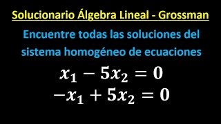 Cómo resolver sistemas de ecuaciones lineales homogéneos Sistema de ecuaciones 2x2 [upl. by Ynnus]