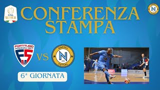 SESTA GIORNATA FORTITUDO POMEZIANAPOLI FUTSAL la conferenza stampa di PELEZINHO napolifutsal [upl. by Hagan]