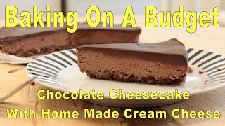 NoBake Chocolate Cheesecake Recipe With Homemade Cream Cheese [upl. by Wilburt276]