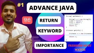 quotAdvance Java quot Return Keyword Importance  Hindi [upl. by Ahsinac537]