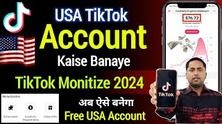 How to Create USA TikTok Account  TikTok USA Account Kaise Banaya  TikTok monetization [upl. by Lada]