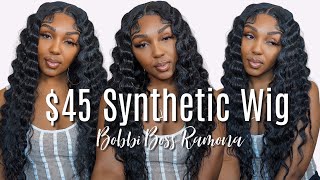 45 Synthetic Wig InstallReview  Bobbi Boss quotRamonaquot FT Divatress [upl. by Llertnauq943]