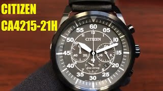 Citizen EcoDrive CHR Avion Black Chronograph Watch CA421521H [upl. by Elhsa]