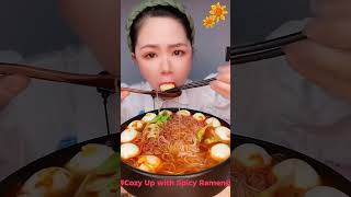 🌹❤Cozy Up with Spicy Ramen👍✔ SpicyRamen ComfortFood FoodieHeaven RamenLovers YouTubeShorts fun [upl. by Ailecra599]