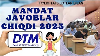 MANDAT TEST NATIJALARI 2024  MANDAT NATIJALARI TEKSHIRISH  BATAFSIL TAVSIYA [upl. by Ramma]