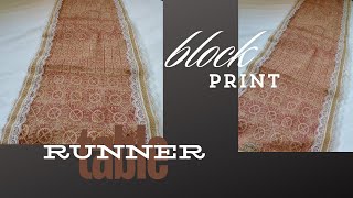 block print table runner [upl. by Melia283]