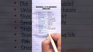 Basic vs Advance English 🔥📖 english grammar education learning [upl. by Ahsenyt]