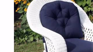 White Outdoor Wicker Chair Montauk Collection  wickerparadisecom [upl. by Brookner984]