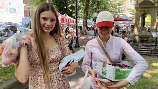 Karolina Protsenko at the farmers market [upl. by Philis827]