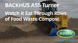 BACKHUS A55 Plowing Through Food Waste Compost [upl. by Jozef]