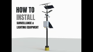 How to install surveillance amp lighting equipment onto cameralight pole from Metal Solutions USA [upl. by Voorhis463]