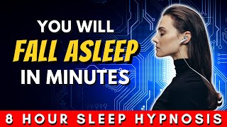 Strong 8 Hour Deep Sleep Hypnosis  Female Voice  Progressive Muscle Relaxation  Dark Screen [upl. by Dougald]