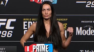 Casey ONeill and Ariane Lipski  Official Weighins  UFC 296 Edwards vs Covington  rWMMA [upl. by Nalyd]