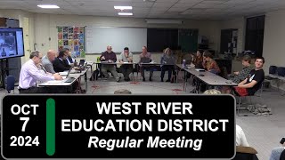 West River Education District Board Mtg 10724 [upl. by Toland277]