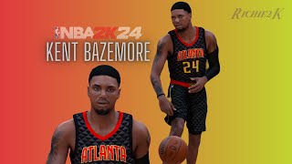 Kent Bazemore Face Creation NBA 2K24 [upl. by Poree]