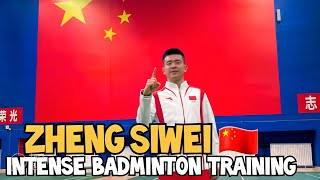 Zheng Siwei Brutal Training Badminton Training amp practice 2024 [upl. by Henrion982]