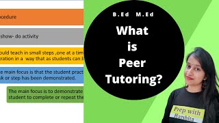 What is Peer tutoring  Inclusive Education [upl. by Westhead47]