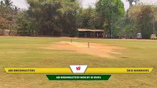 Live Cricket Match  ABI Brewmasters vs Desi Warriors  17Mar24 0700 AM 30 overs  BK PRO CHAMPI [upl. by Sudhir47]