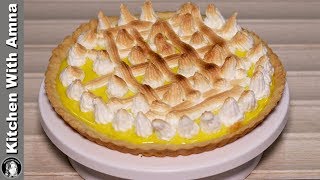 Lemon Tart Recipe Without Oven  Lemon Tart Meringue  Kitchen With Amna [upl. by Weatherley]