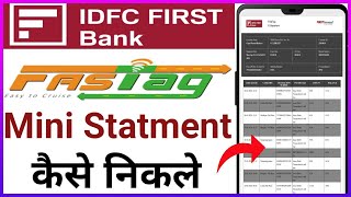 Fastag Statement Kaise Nikale  Fastag Statement Download kaise kare  How to get fastag statement [upl. by Airetnahs453]