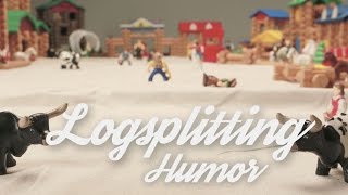 Logsplitting Humor Episode 3  Lincoln Logs [upl. by Inotna]