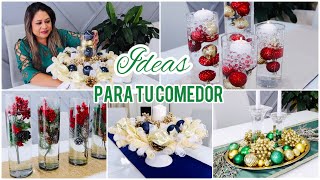 4 CENTROS DE MESA ELEGANTE PARA NAVIDAD 2021 CON POCO DINERO [upl. by Aiyekal847]