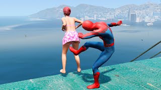 GTA 5 Water Ragdolls  Spiderman vs Beach girls vol2 Euphoria Physics Showcase [upl. by Egerton]