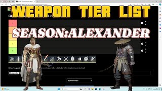 WEAPON TIER LISTALEXANDERConquerors Blade [upl. by Ibmab809]