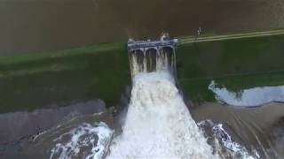 Edenville Dam at Flood Stage 5192020 Drone View [upl. by Ynnod450]