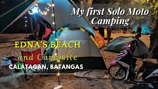 1st Solo Moto Camping  Ednas Beach amp Campsite Calatagan Batangas [upl. by Aiyt136]