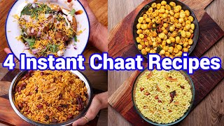 Instant Chaat Recipes  Healthy amp Tasty Street Style with Tips amp Tricks  4 Easy Chaat Recipes [upl. by Atinet274]