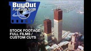 Building The World Trade Center 1970s Stock Footage [upl. by Eimrej855]