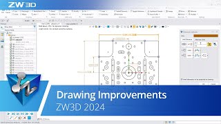 Drawing Improvements  ZW3D 2024 Official [upl. by Inaffyt]