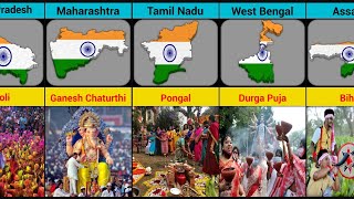 Indian States and Their Festivals A Celebration of Diversity [upl. by Salome]