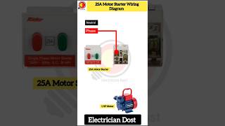 25A Motor Starter Wiring Diagram Motor motorstarter [upl. by Keily]