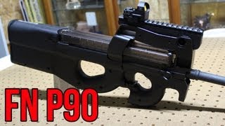 FN P90 closer look amp First Impressions with champion shooter Jerry Miculek [upl. by Annehcu]