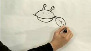 Easy Cartoon Drawing  How to Draw a Cartoon Crab [upl. by Hines]