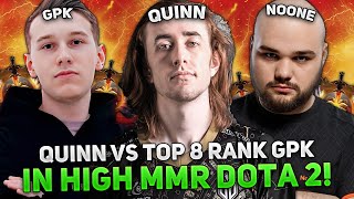 QUINN on STORM SPIRIT vs TOP 8 STRONG MID PLAYER  GPK from BETBOOM and NOONE [upl. by Bucky]