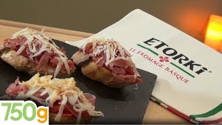 Recette de Crostini piquillos jambon de Bayonne et Etorki  750g [upl. by Isaacs662]