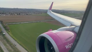 Wizz Air A321neo Landing at Grenoble Alpes Isere Airport GNB [upl. by Barden]