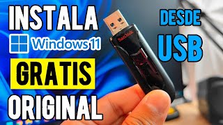 Como INSTALAR Windows 11 GRATIS desde USB y SIN PERDER ARCHIVOS [upl. by Chevy79]