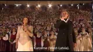 Latvian Song Festival 2013  quotDvēseles dziesmaquot The Souls Song ENGLISH translationsubtitles [upl. by Lahsram587]