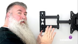 InstallerParts Episode 18  Full Motion SwivelTilt TV Mount Installation [upl. by Angelo]