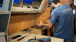 WHAT HAPPENED ⛵️ Ep58 – PART 2 – Liveaboard sailboat gets a NEW GALLEY  Boat Restoration Project [upl. by Occir]